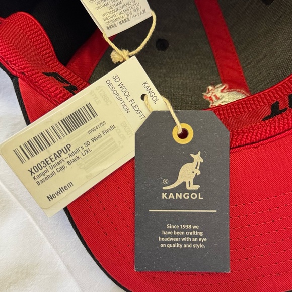 Kangol Red and Black Baseball Cap - Picture 3 of 8